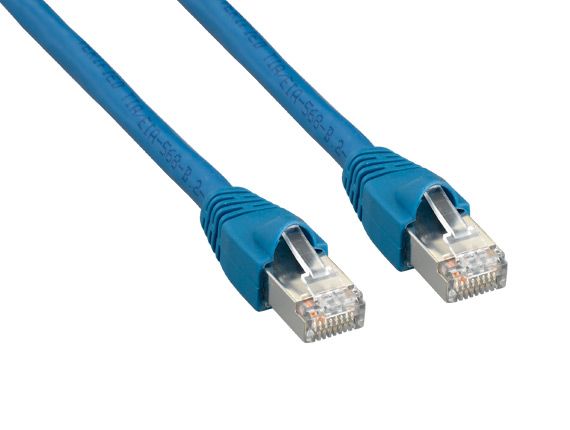 W/BOOT 25FT CAT6A BLUE STP PATCH CABLE 