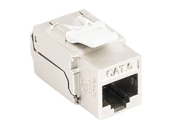 5x Pack Cat6 Network RJ45 Keystone Jacks - 110 Punch Down, Snap-In, White (Lot Of 5)