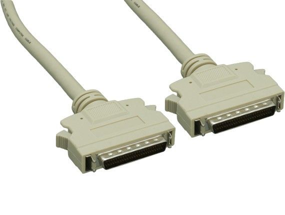 Câble SCSI 2 DB25 Mâle Vers HP50D - 1 Mètre, Beige - Neuf