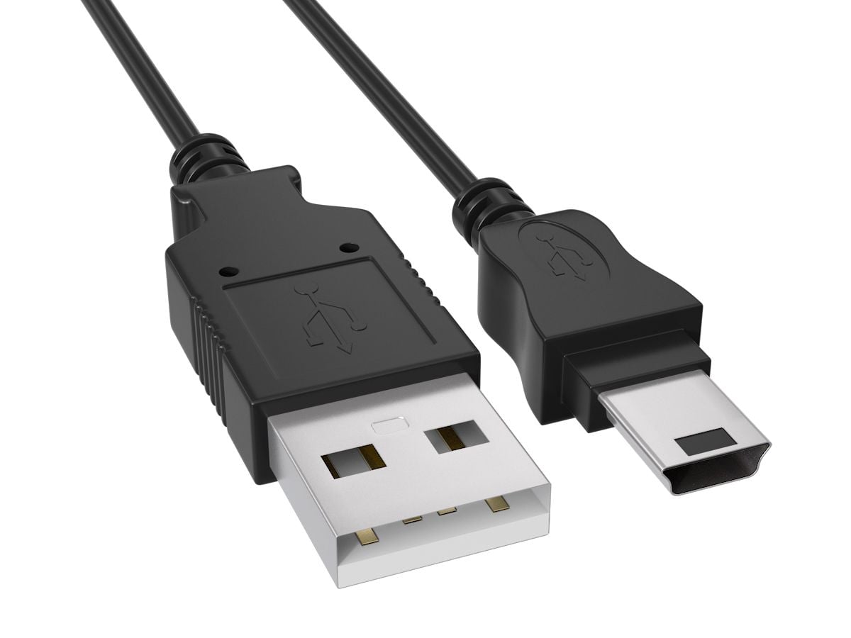 10ft USB 2.0 A to Mini 5-Pin Cable | 480Mbps | Double-Shielded | Black