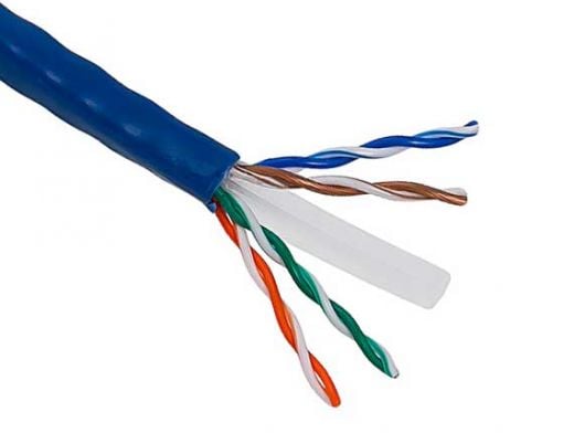 1000ft Cat6 550 MHz UTP Stranded Bulk Cable, Blue