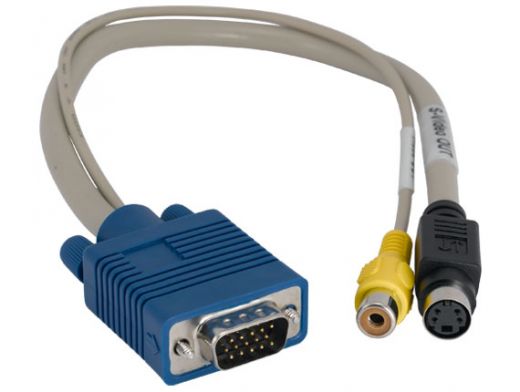 1ft VGA Male to S-Video Female and RCA Female Cable