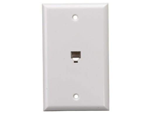 1-Port Wall Plate with 6P6C Jack