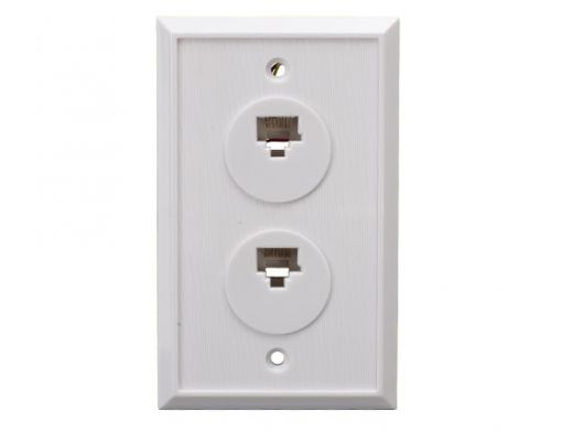 2-Port Wall Plate with 8P8C Jack