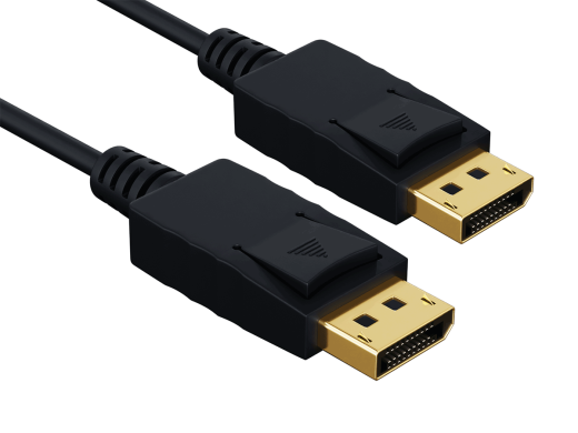 3ft Gold Plated Premium DisplayPort to DisplayPort Male to Male Cable with Latches