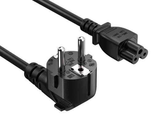 6ft European 3-Prong Angled Notebook Power Cord Angled CEE 7/7 to IEC320 C5