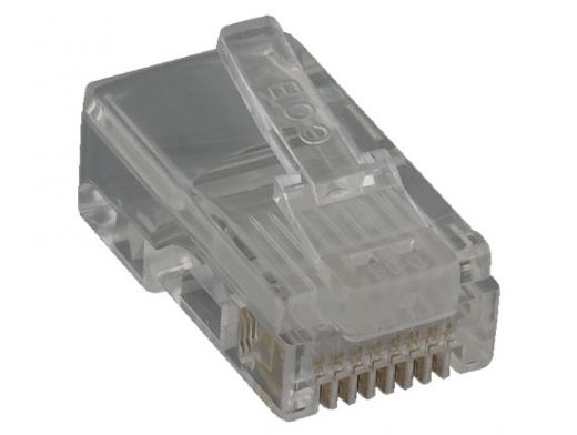 Cat5 Modular Plug for Round Solid Cable, 100pcs/Bag