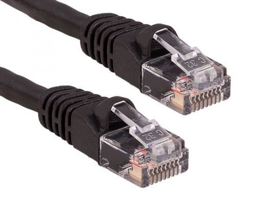75ft Cat5e 350 MHz UTP Snagless Patch Cable, Black