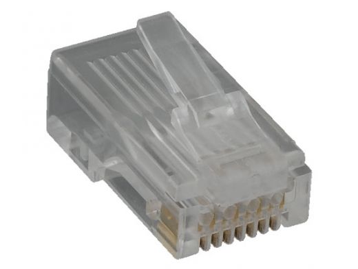 Cat5e Modular Plug for Round Stranded Cable, 100pcs/Bag