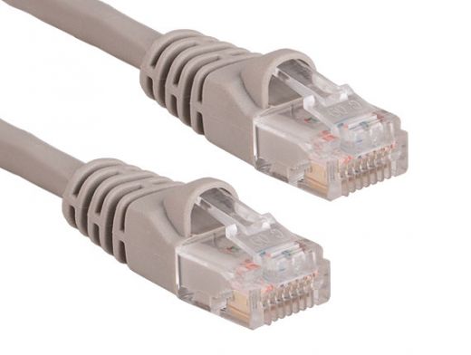 25ft Cat5e 350 MHz UTP Snagless Crossover Ethernet Network Patch Cable, Gray