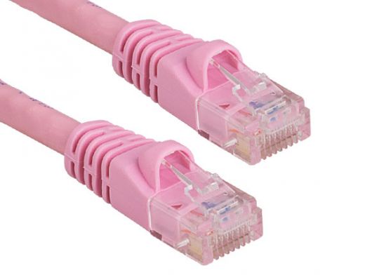 1ft Cat6 550 MHz UTP Snagless Patch Cable, Pink