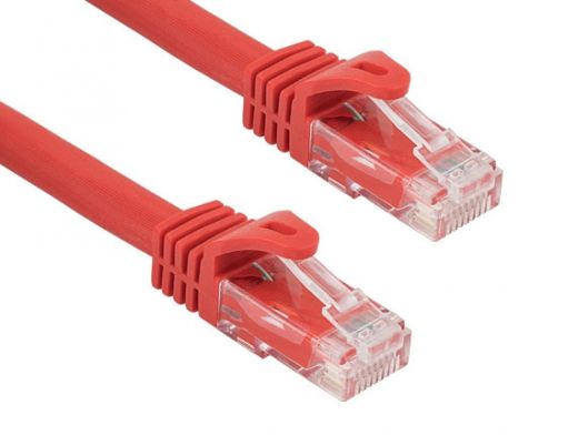 1ft Cat6a 600 MHz UTP Snagless Ethernet Network Patch Cable, Red