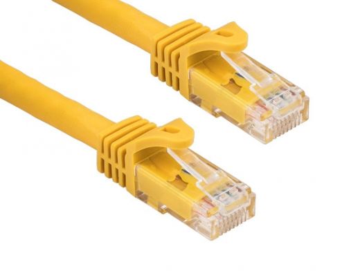 0.5ft Cat6a 600 MHz UTP Snagless Ethernet Network Patch Cable,Yellow