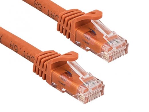 10ft Cat6a 600 MHz UTP Snagless Ethernet Network Patch Cable, Orange