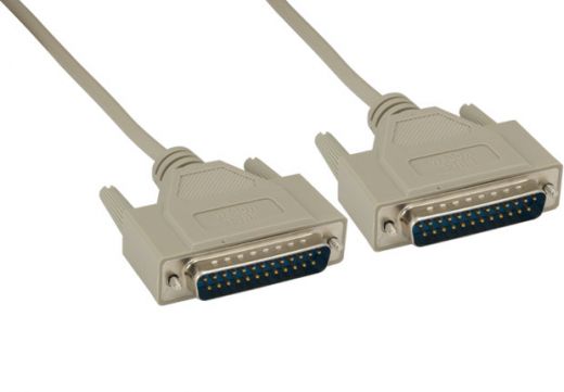 DB25 M/M Null Modem Cable