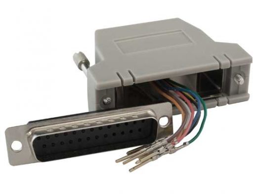 DB25 Male to RJ-45 Shielded Modular Adapter