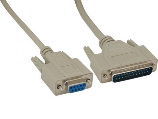 DB9 Female to DB25 Male AT Modem Cable