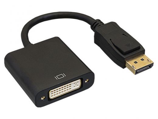 6.3” Displayport Male to DVI-D Female Adapter Cable with Latches
