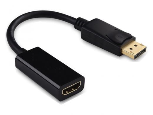 6.5 inches Displayport 1.2 Male to HDMI Female Active Adapter Cable with Latches 4K@60Hz Resolution Ready