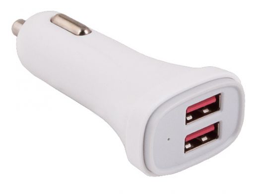 Dual USB Port Car Charger 4.8 Amp (2.4A/2.4A) with Smart IC Charge
