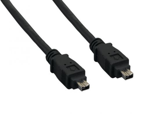 6ft IEEE 1394a FireWire 400 4-pin to 4-pin, Black