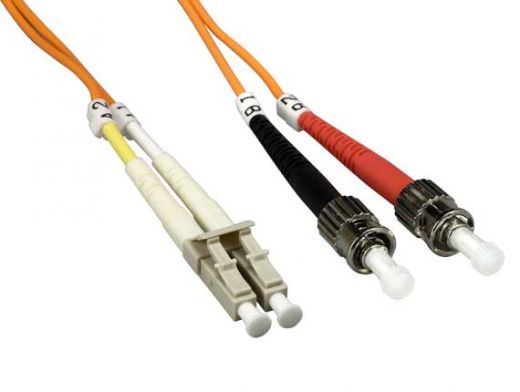 1m LC to ST Duplex 62.5/125 Multimode OM1 Fiber Optic Cable