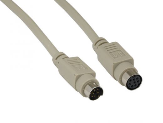 6ft Mini-DIN8 M/F Serial Extension Cable
