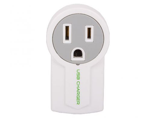 Mini AC Outlet Wall Tap with 1 Port USB Charger
