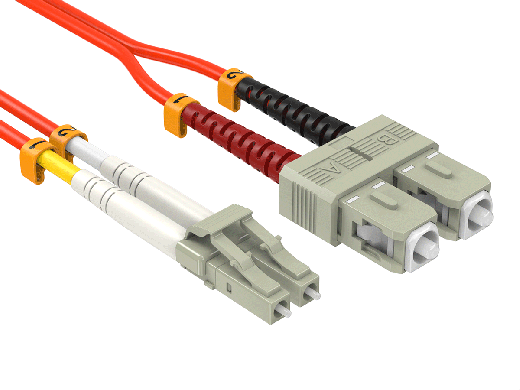 1m OM2 LC/SC Duplex 50/125 Multimode OFNR Corning Fiber Optic Cable