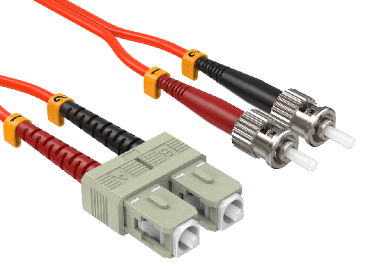 1m OM2 SC/ST Duplex 50/125 Multimode OFNR Corning Fiber Optic Cable