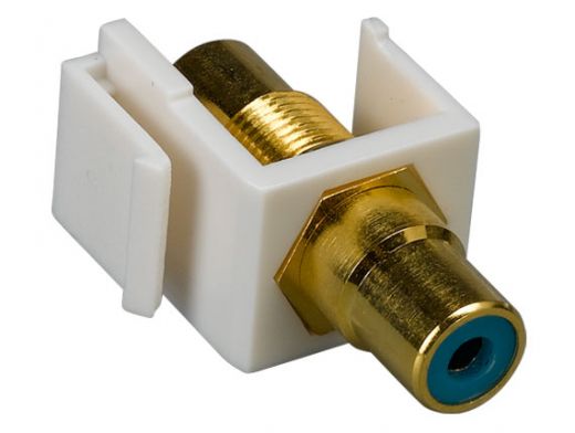 RCA F/F Keystone Insert Gold Plated Connector with Blue Center