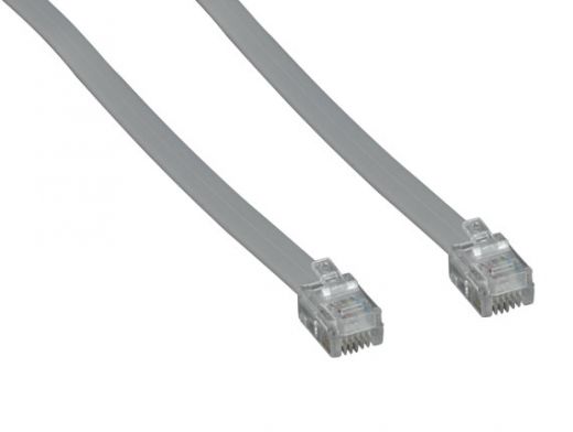 7ft RJ11 6P4C Straight Modular Cable