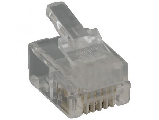 RJ12 6P6C Modular Plug for Flat Stranded Cable, 50pcs/Bag