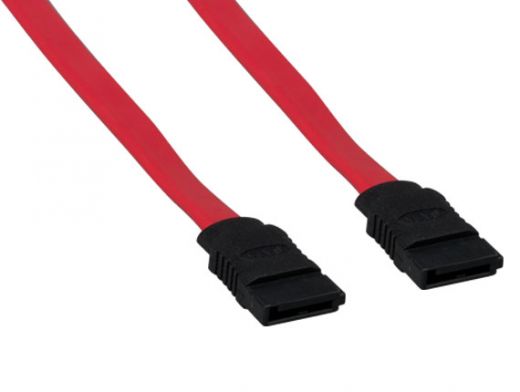 0.5m 7-pin 180° Serial ATA Device Cable, Red