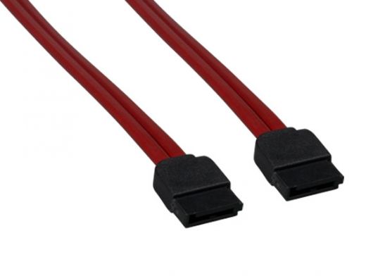 0.5m 7-pin 180-Degree Serial ATA Device Cable Translucent Red