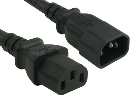 5ft 16 AWG Computer Power Extension Cord (IEC320 C13 to IEC320 C14)