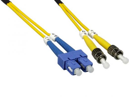 5m ST/SC Duplex 9/125 Single Mode Fiber Optic Cable