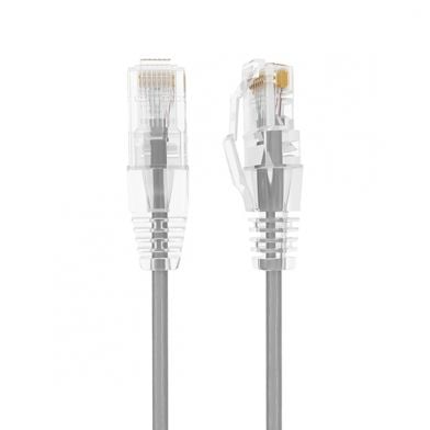 1ft Slim Cat6a 28AWG UTP Ethernet Network Patch Cable, Gray