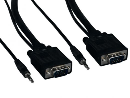 15ft SVGA HD15 M/M Monitor Cable with Stereo Audio