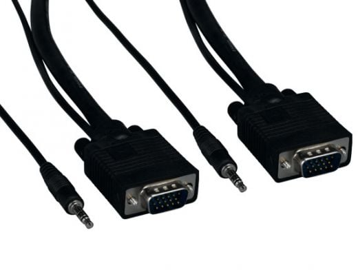 100ft SVGA HD15 M/M Monitor Cable with Stereo Audio