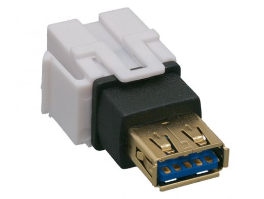 USB 3.0 A Female to A Female Keystone Jack, Flush Type