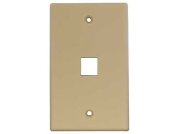 1-Port Wall Plate for Keystone Insert Ivory