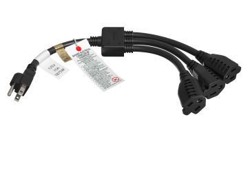 14 Inches 1 x NEMA 5-15P to 3 x NEMA 5-15R Power Extension Cord Splitter Cable 14 AWG