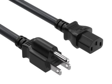 25ft 14 AWG Universal Power Cord IEC320 C13 to NEMA 5-15P
