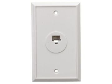 1-Port Wall Plate with 8P8C Jack