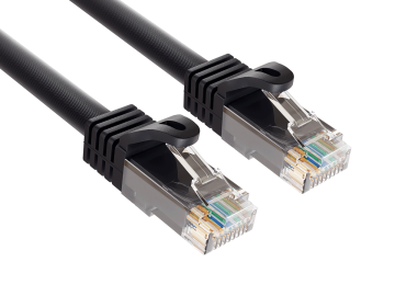 15ft Cat6a UTP 10G Ethernet Network Patch Cable Snagless 24AWG Bare Cooper, Black