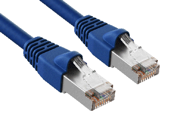 100ft Cat6 STP Shielded Ethernet Network Patch Cable Snagless 24AWG Bare Copper, Blue