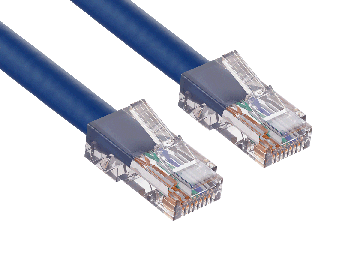 75ft Cat6 UTP Non-Booted Ethernet Network Patch Cable 24AWG Bare Copper, Blue
