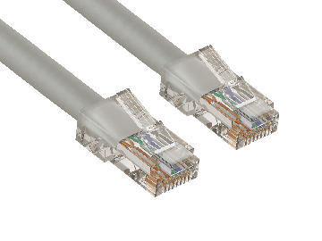 2ft Cat6 UTP Non-Booted Ethernet Network Patch Cable 24AWG Bare Copper, Gray