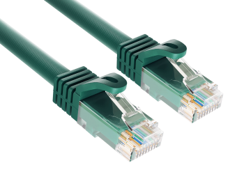 0.5ft Cat6a UTP 10G Ethernet Network Patch Cable Snagless 24AWG Bare Copper, Green